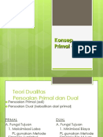 Konsep Primal Dual