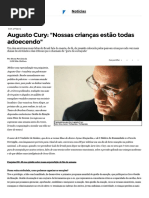 Augusto Cury_ _Nossas Crianças Estão Todas Adoecendo_ - Zero Hora