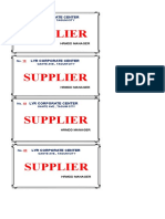 LYR Corporate Center supplier documents Nos. 17-20