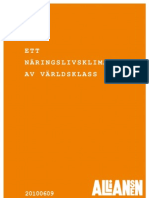 Alliansrapport - Ett näringslivsklimat av världsklass