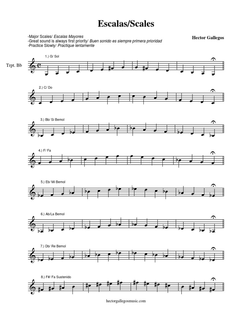 Escalas de Trompeta PDF