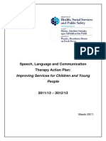Speech Language and Communication Therapy Action Plan - March 2011