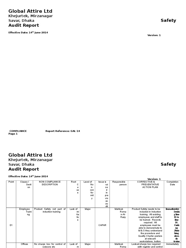Gal 1 Audit Cap Gal 14 1 | PDF