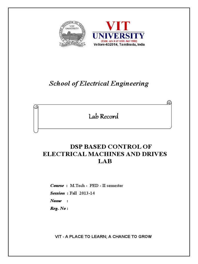 Lab Record Lab Record Lab Record Lab Record School of Electrical