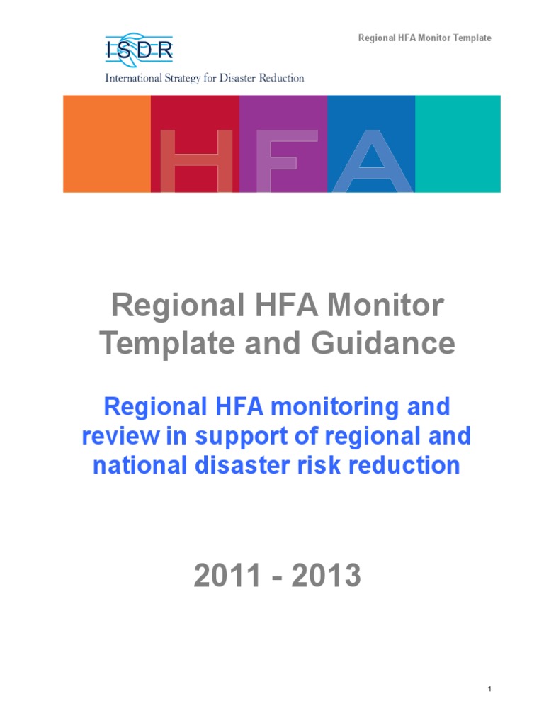 Regional HFA Monitoring Guide | PDF | Disaster Risk Reduction ...