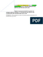 Evaluacion de Los Efectos Armonicos en La Calidad de La Energia Electrica en El Transformador Del Campus Los Pino de Usp