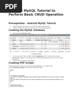 Android MySQL Tutorial To Perform Basic CRUD Operation