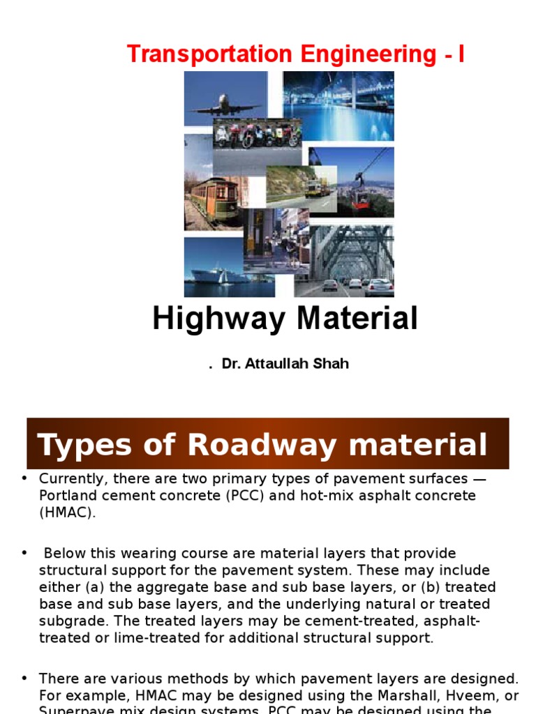 Types and Design of Highway Materials | PDF | Road Surface | Fracture