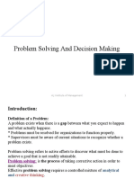 Problem Solving and Decision Making: 1 A.J Institute of Management