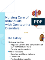 Nursing Care of Individuals With Genitourinary Disorders:: Renal Trauma Renal Vascular Problems Acute Kidney Injury