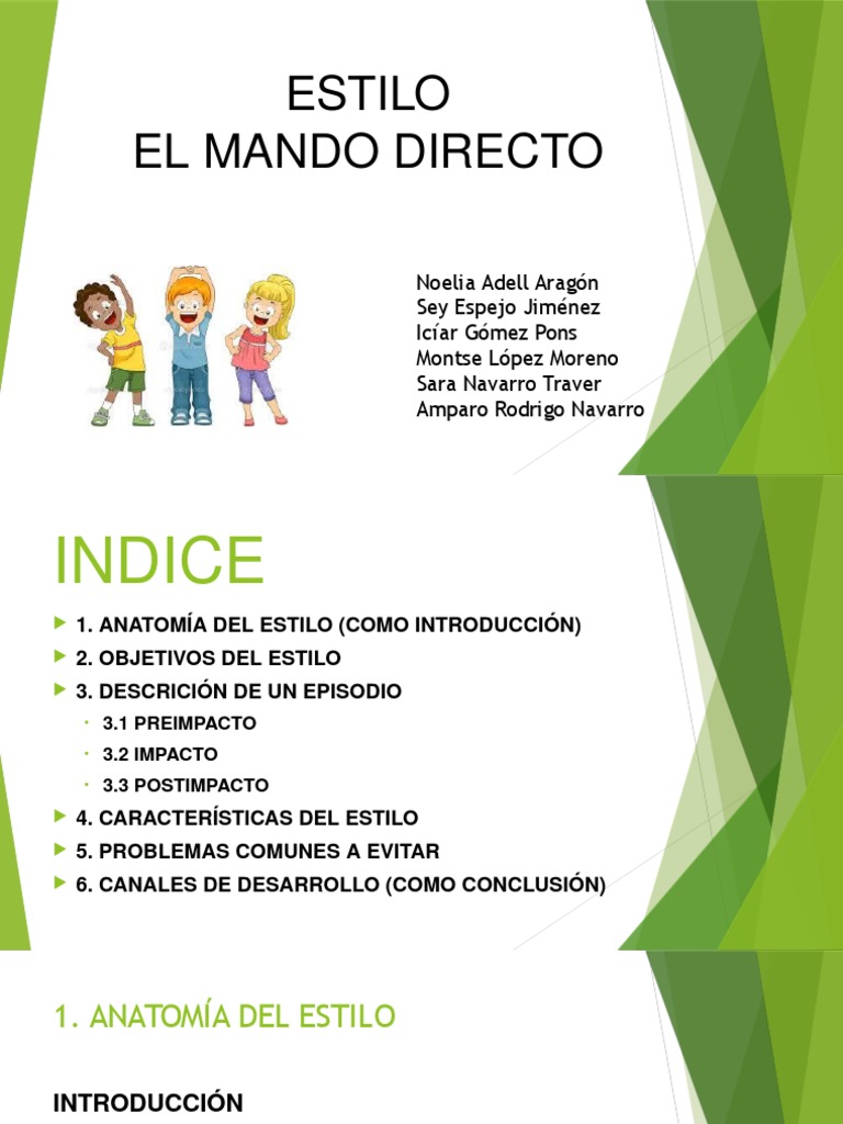 Estilo Mando Directo 2ºh | Educación Física | Maestros