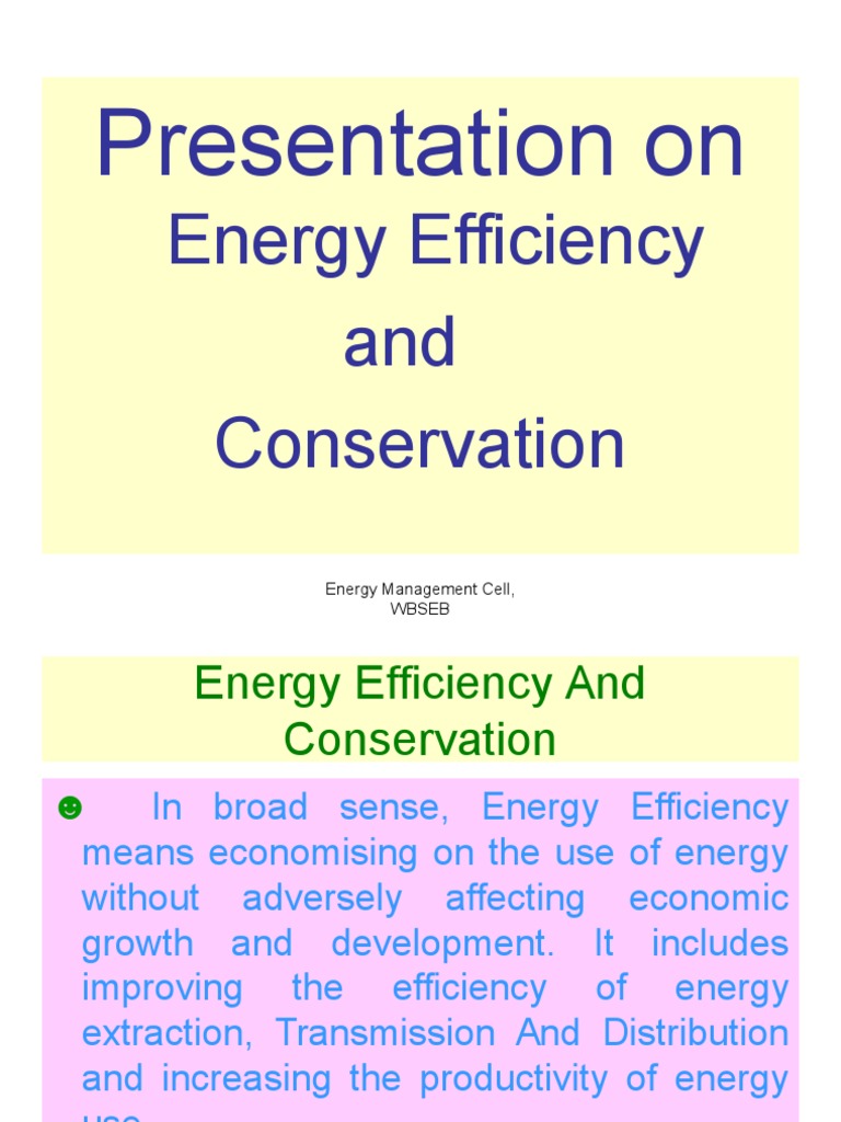 Energy Efficiency and Conservation Overview | PDF | Efficient Energy ...