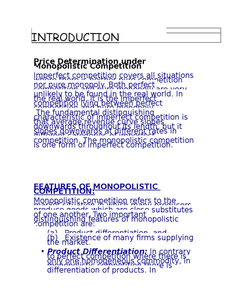 Price Determination under Monopolistic Competition.docx Monopoly Demand