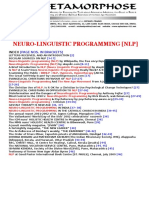 Neuro-Linguistic Programming (NLP) : (Page Nos. in Brackets)