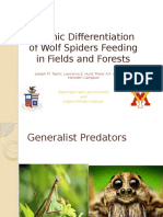 Trophic Differentiation of Wolf Spiders Feeding in Fields and Forests