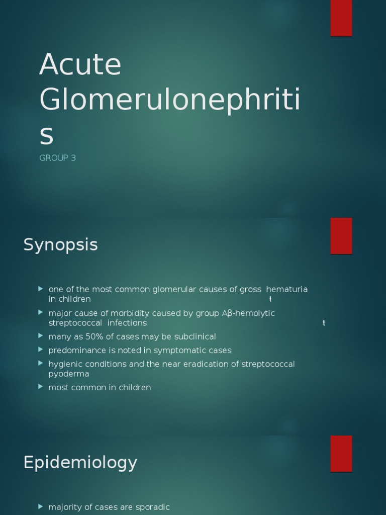 Acute Glomerulonephritis Overview | PDF | Systemic Lupus Erythematosus ...
