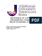 Relevance of Chemical Engineering Towards Malay Economic Status