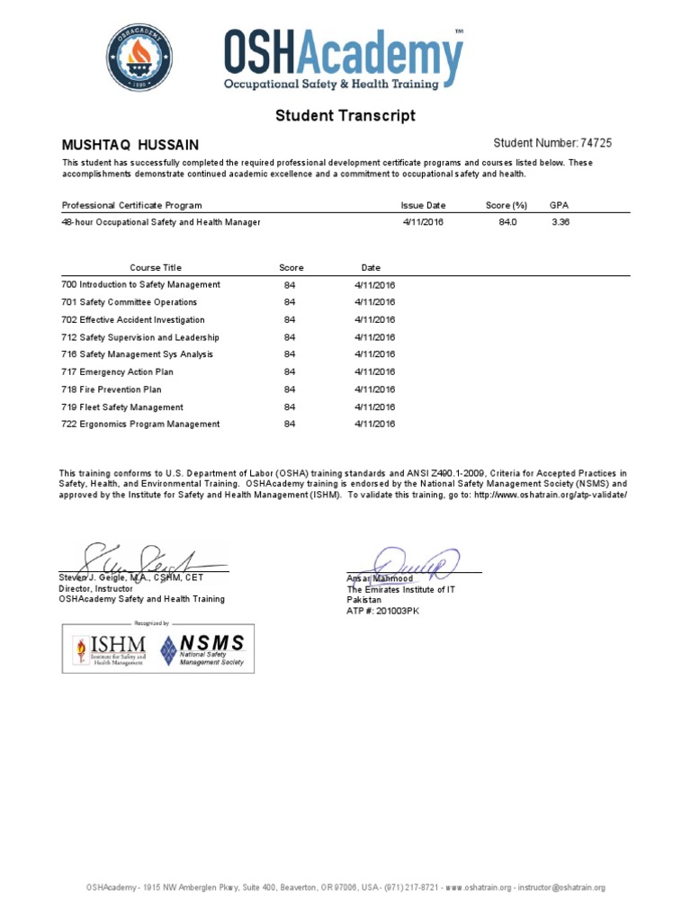 Transcript Mahmood48 | Download Free PDF | Safety | Occupational Safety ...