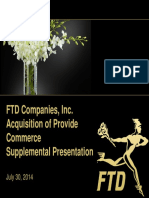 FTD Companies Inc. Acquisition of Provide Commerce Supplemental Presentation