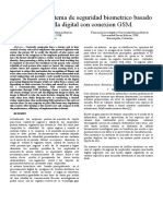 Diseño de Un Sistema de Seguridad Biometrico Basado en La Huella Digital Con Conexion GSM