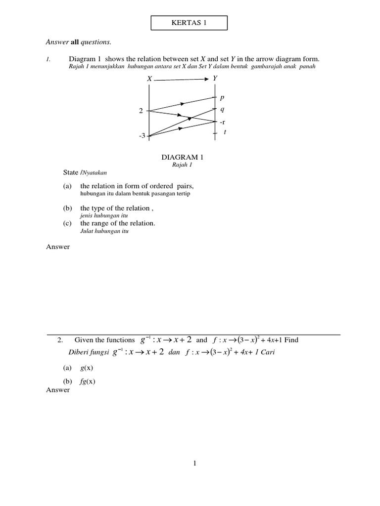 Analysis of a Mathematics Question Paper Containing Various Types of