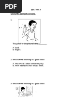 Section A Circle The Correct Answers