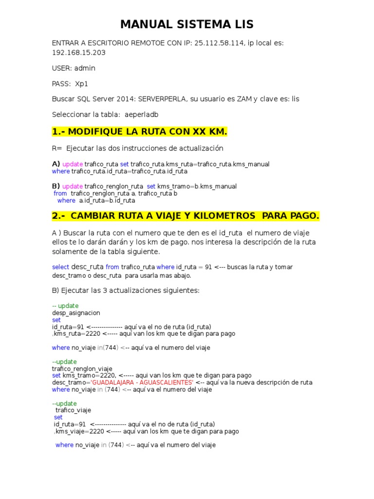 Manual Sistema Lis | PDF | Bases de datos | Informática
