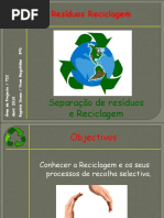 Apresentação Separação de Resíduos e Reciclagem