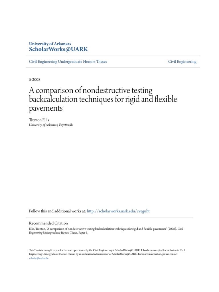 A Comparison of Nondestructive Testing Backcalculation Techniques