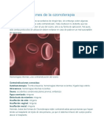 Contraindicaciones de La Ozonoterapia