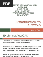 Introduction To Auto Cad