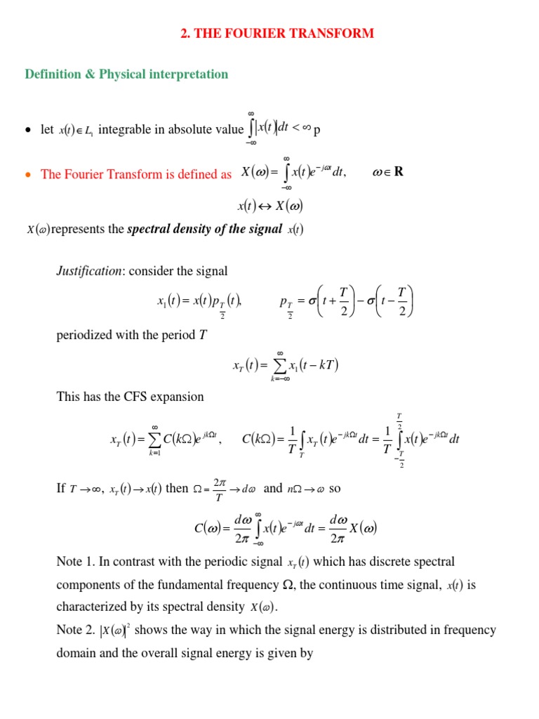 Understanding the Fourier Transform | PDF | Fourier Transform ...