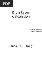 Big Integer Calculation