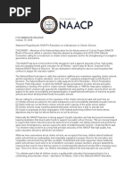NAACP Statement On Charter School Resolution