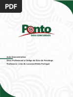 Código de Ética Do Psicólogo (Ponto Dos Concursos - Curso Regular de Psicologia)