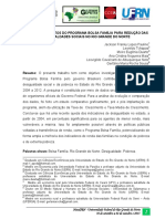 Analise Dos Efeitos Do Programa Bolsa Familia para Reducao Das Desigualdades Sociais No Rio Grande Do Norte