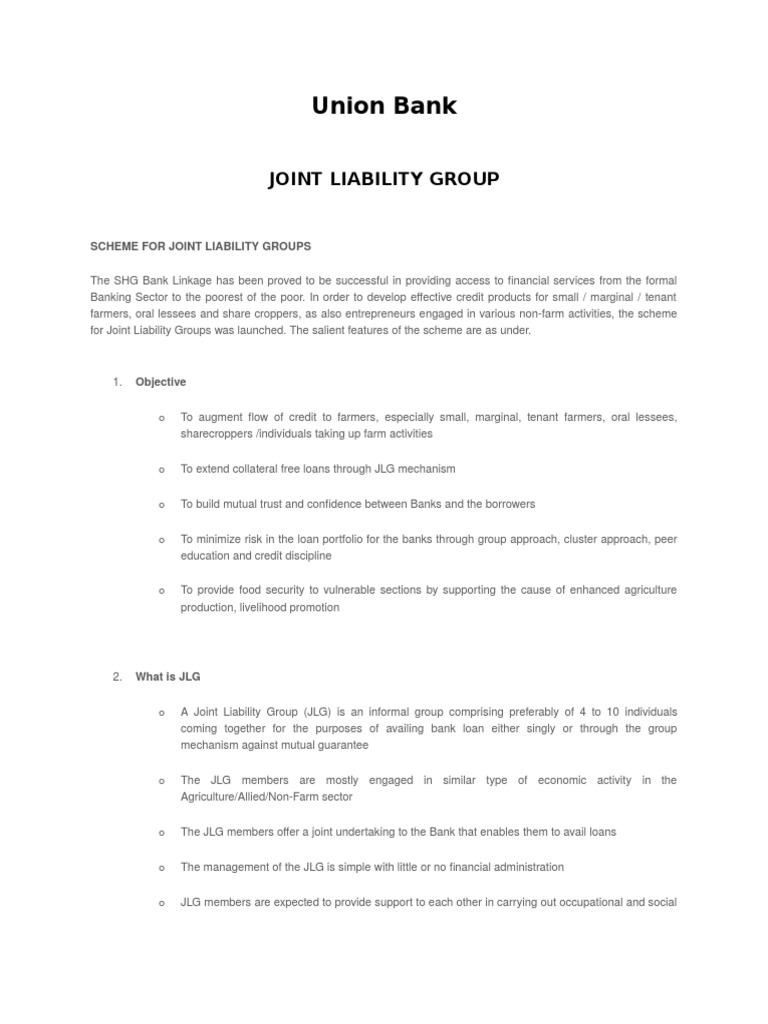 JLG PDF Credit (Finance) Loans