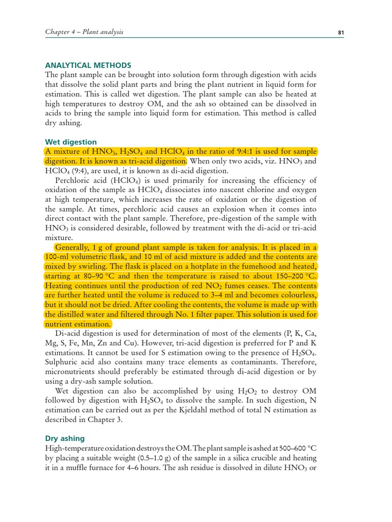Guide To Laboratory Establishment For Plant Nutrient Analysis