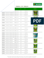 Tabela de Preços de Produtos de Construção