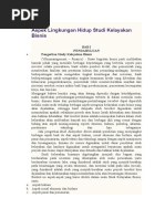 Aspek Lingkungan Hidup Studi Kelayakan Bisnis