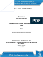 Actividad de Aprendizaje Unidad 4 Calidad Enfocada Al Cliente