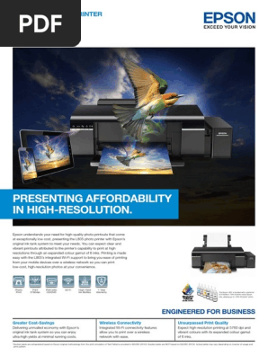 epson l805 printer specification pdf