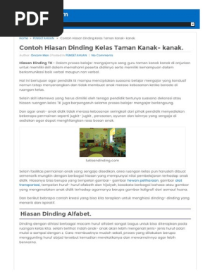 55 Penting Hiasan Dinding Paud