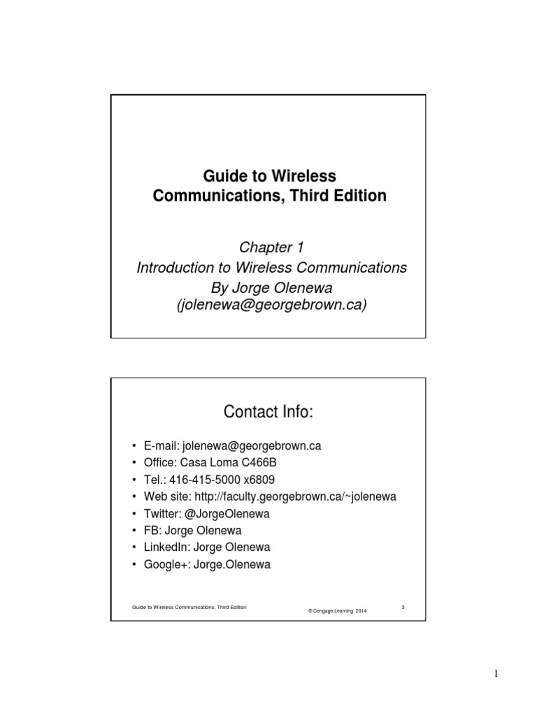 Intro To Wireless Com - PPT - ch01 PDF | PDF