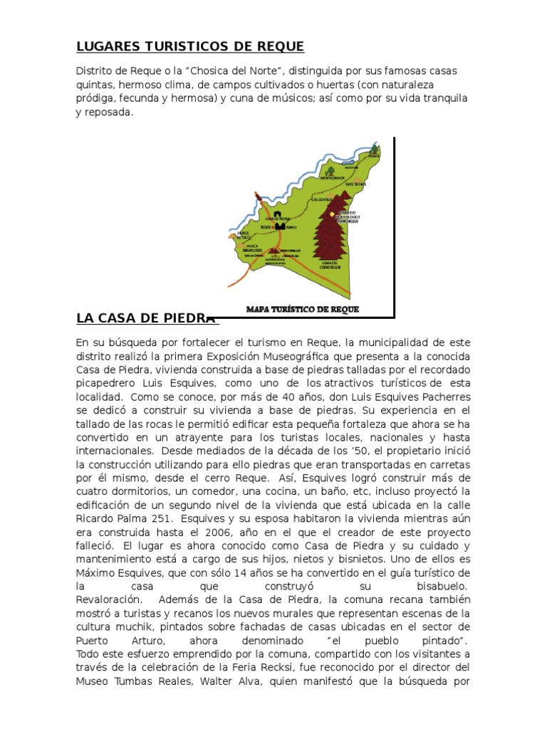 Lugares Turisticos de Reque PDF Turismo Arqueología
