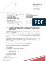 Transfer of Franchisee Division of Mahindra Retail Private Limited, A Subsidiary of The Company On A Slump Sale Basis To Brainbees Solutions Private Limited (Company Update)