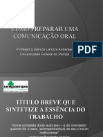 Como preparar uma comunicação oral