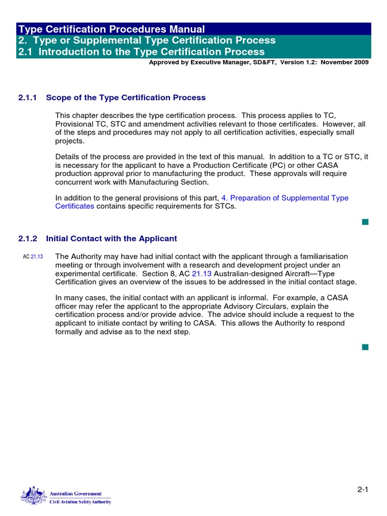 Type Certification Process Overview | PDF | Aviation | Aeronautics