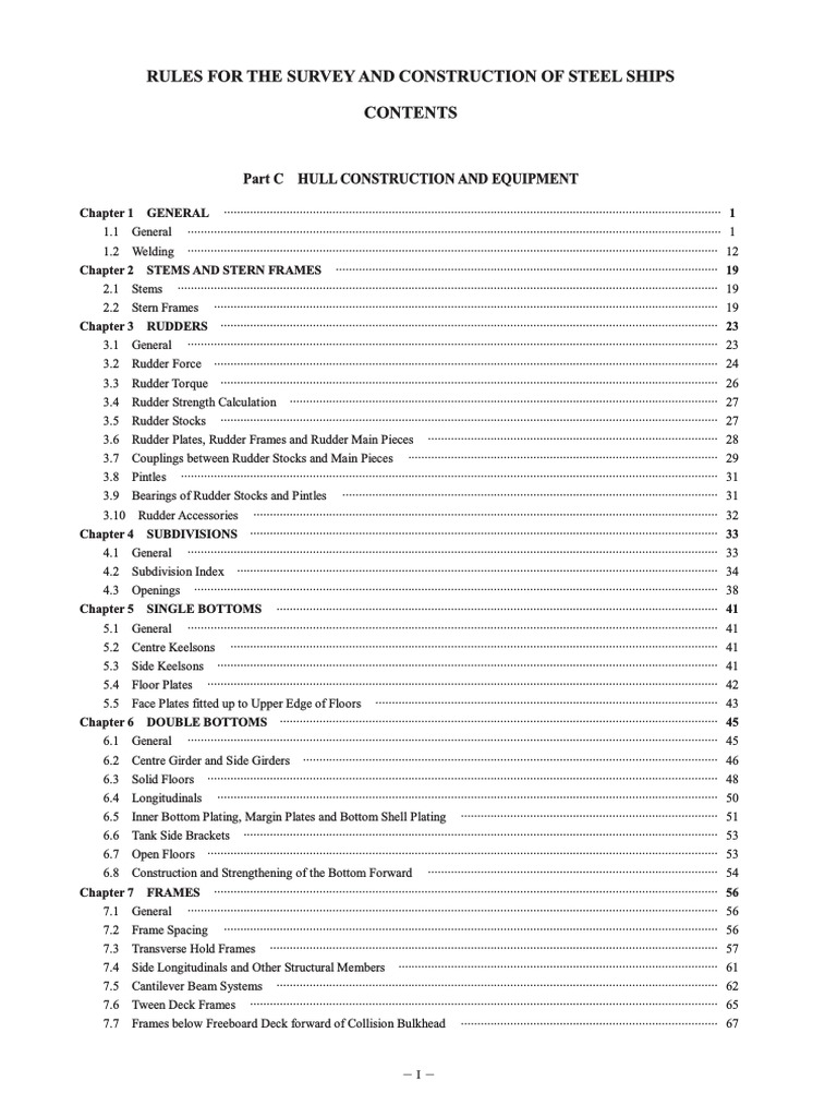 CLASS NK Part C Hull Construction and Equipment PDF Stainless Steel