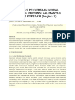 Studi Kasus Penyertaan Modal Pemerintah Provinsi Kalimantan Selatan Ke Koperasi